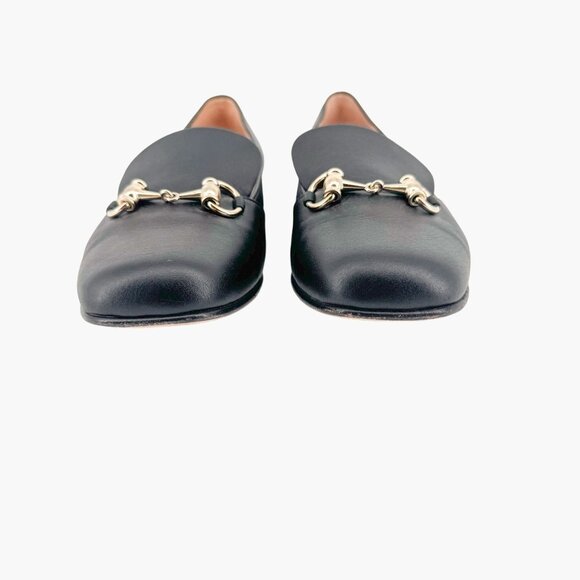 Gucci Horsebit Loafers EU 37 US 7 Black Leather Kira Flat Slip On Shoe Buckle - Picture 5 of 14